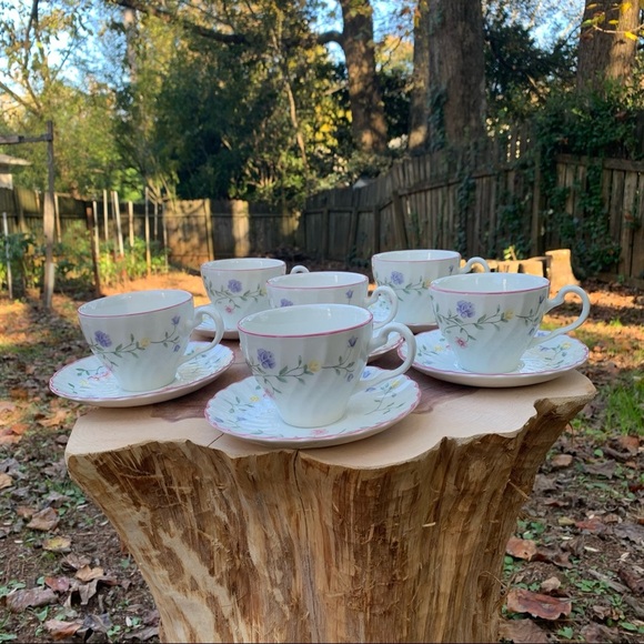 6 X Johnson Brothers Summer Chintz tea coffer flat cups and saucers sets - Picture 7 of 14